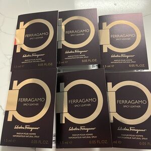 Salvatore Ferragamo Spicy Leather FOR HIM .05 FL OZ SAMPLE SIZE‎ PACK OF 6